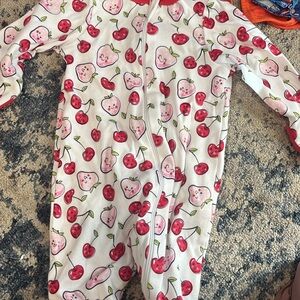 Cherry Print Kids One Piece